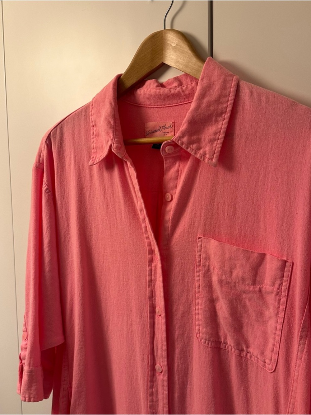 Universal Thread Pink Midi Shirt Dress - Picture 3 of 6